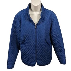 Briggs New York Lightweight Quilted Zip-Up Jacket Sz 16W